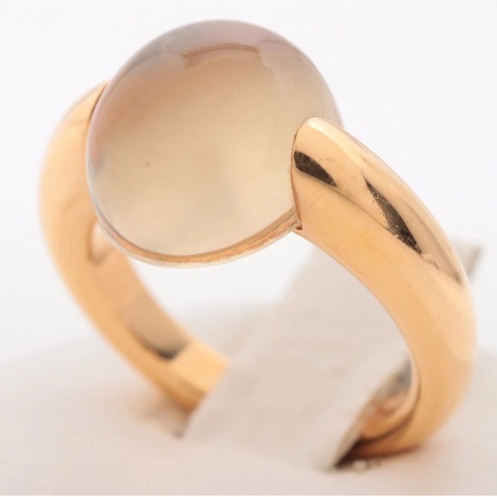 SOLD ❤️Pomellato 18k Yellow Gold Ring with Cabachon Quartz Stone